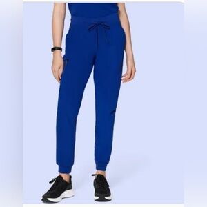 COPY - Mandala Scrub Pants 9 Pocket Joggers - Galaxy Blue